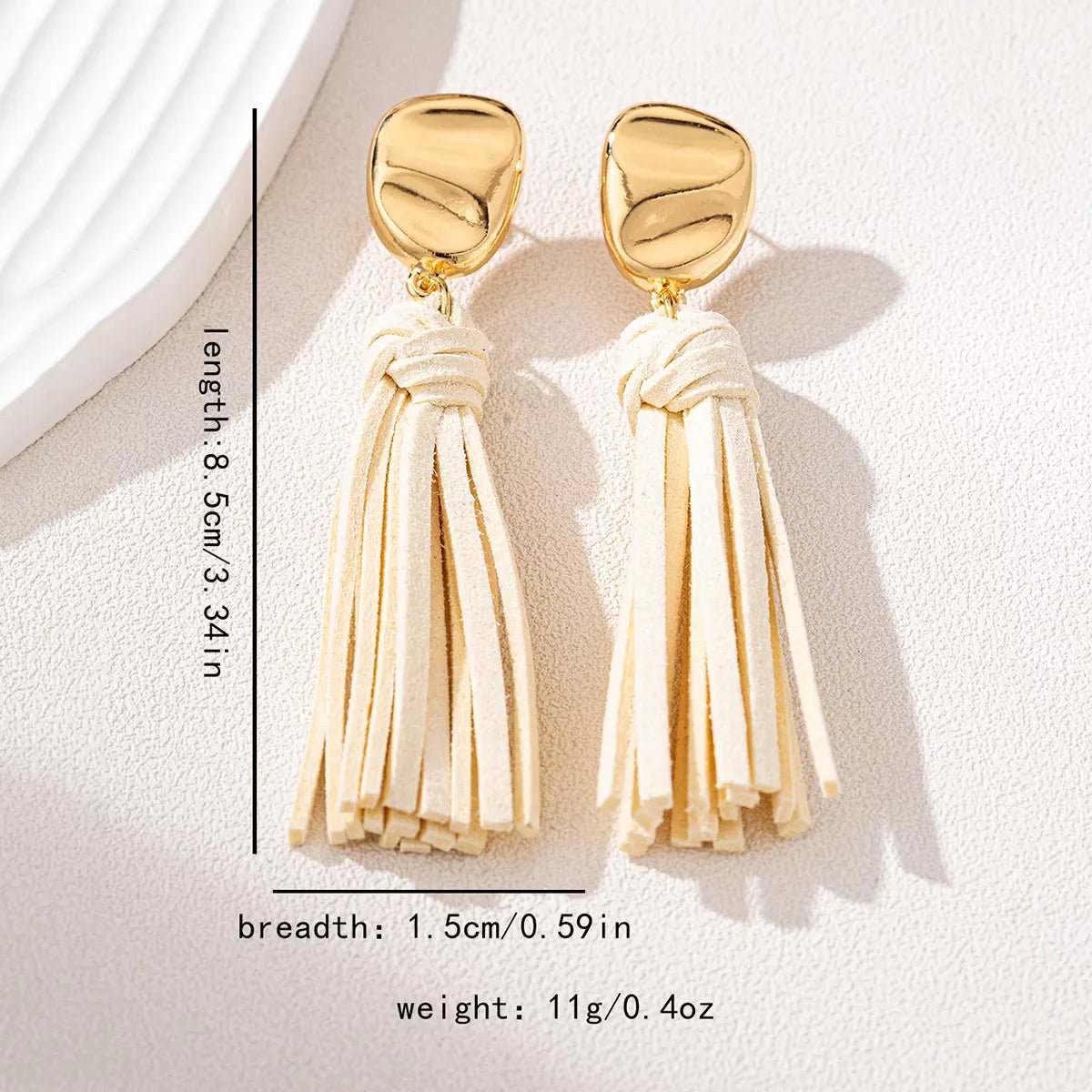 18K Gold - Plated Tassel Earrings - Cowgirltops.com