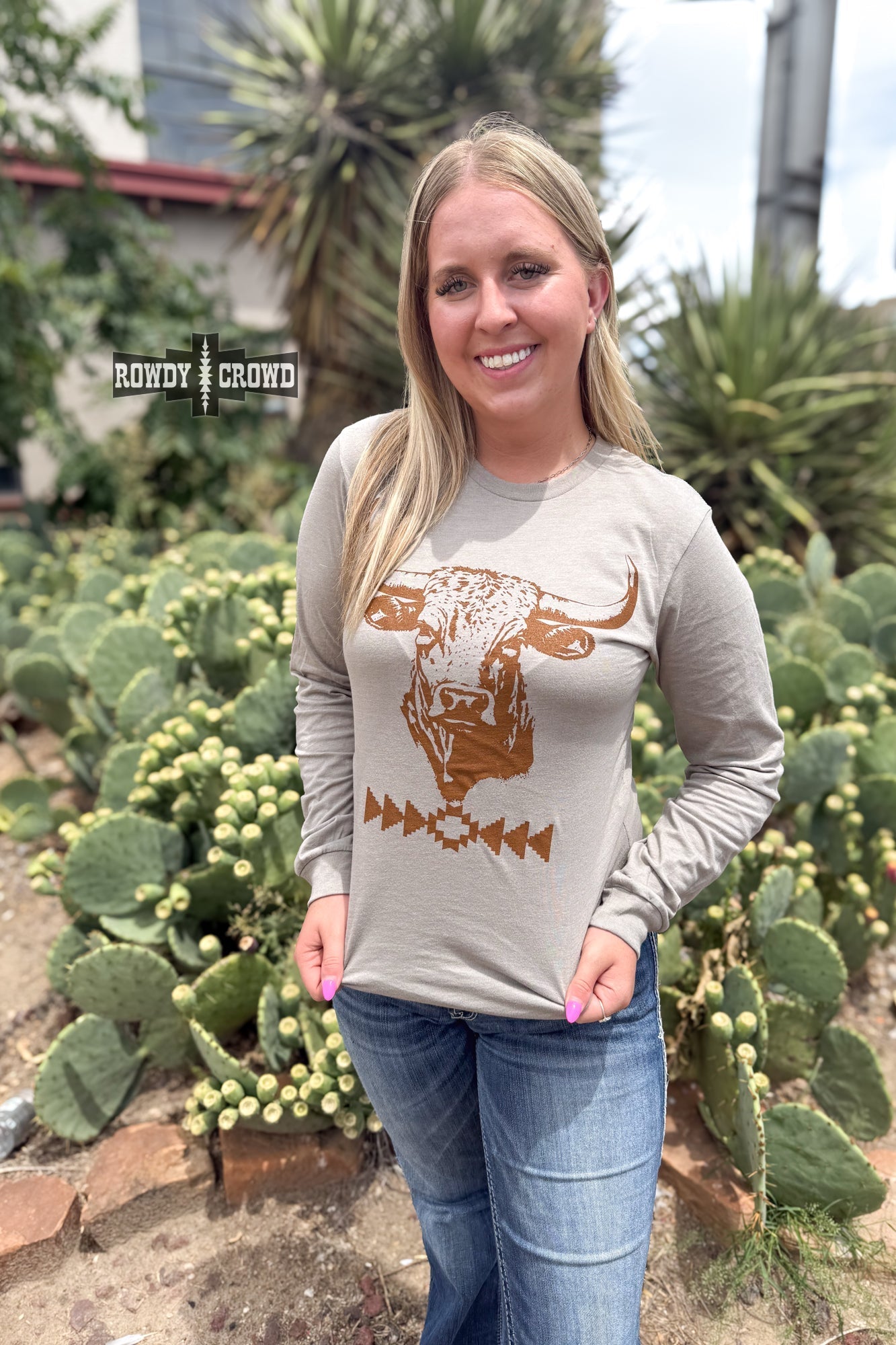 Bandero Bull Long Sleeve - Cowgirltops.com