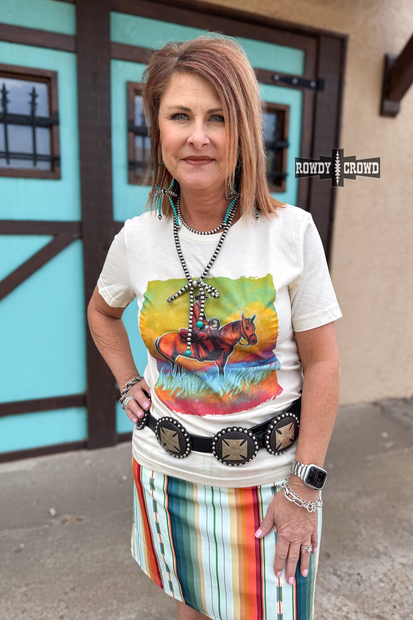 Blazin' Trails Tee - Cowgirltops.com