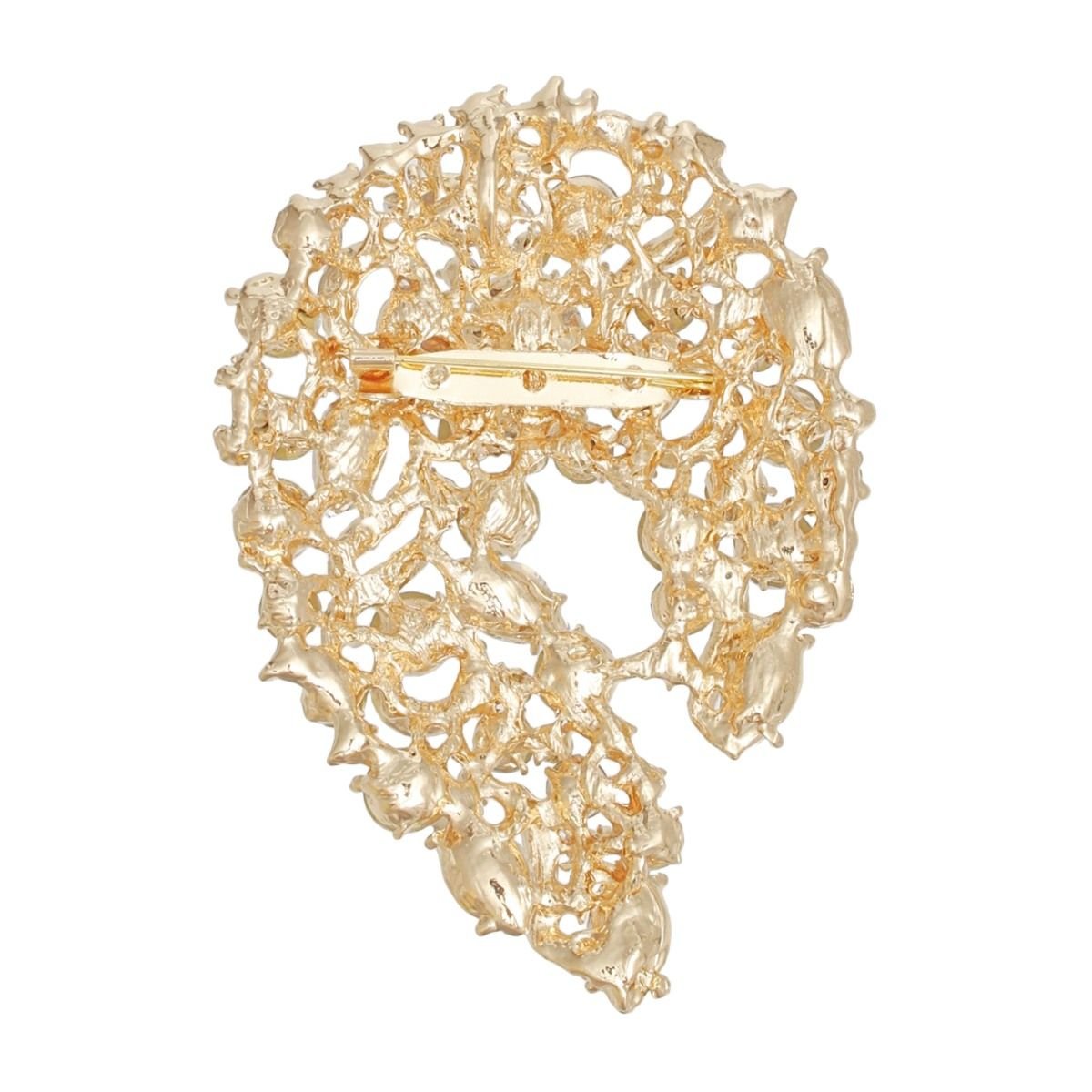 Brooch Gold Vintage Luxury Glass Rhinestone Pin - Cowgirltops.com