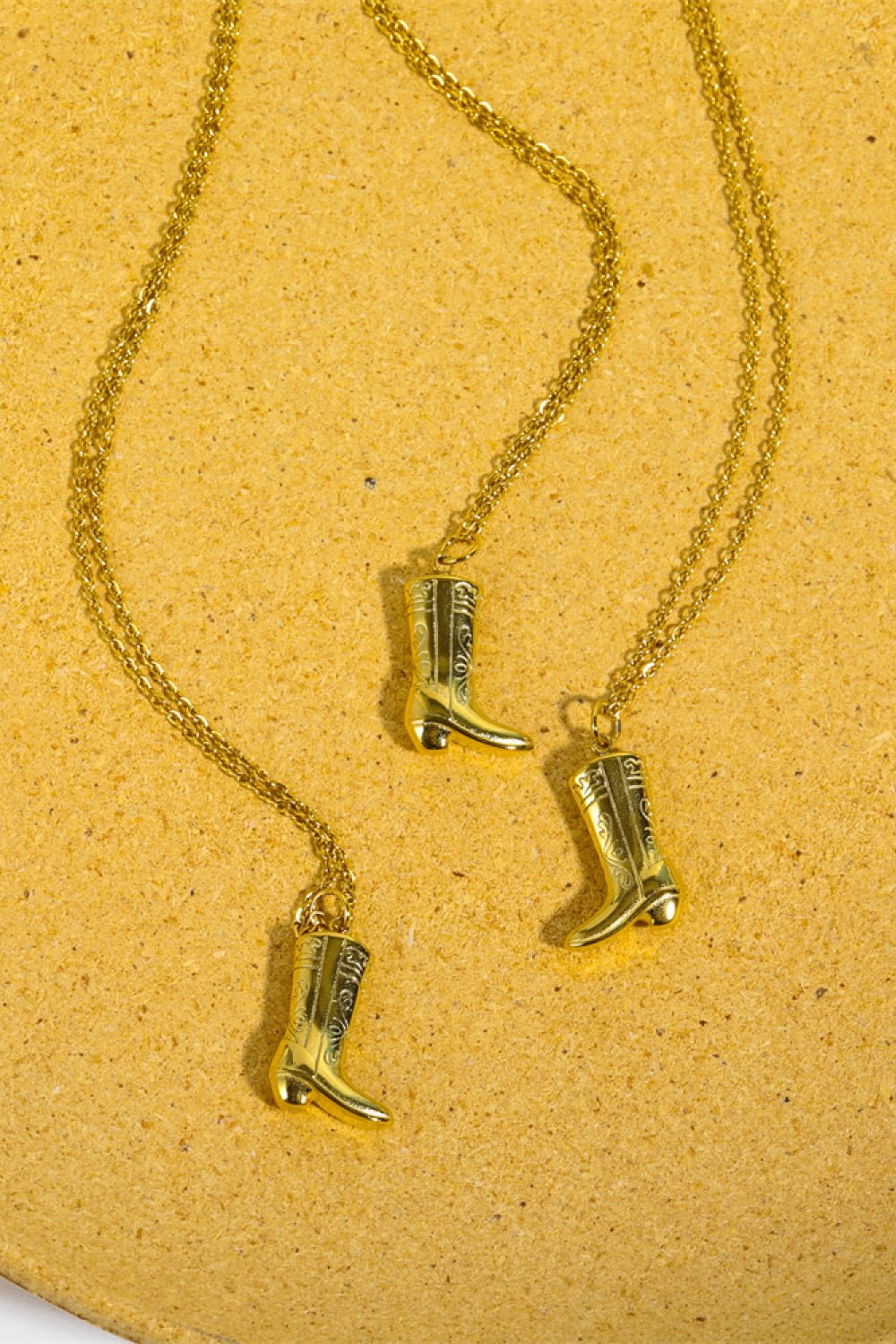 Cowboy Boot Pendant Stainless Steel Necklace - Cowgirltops.com