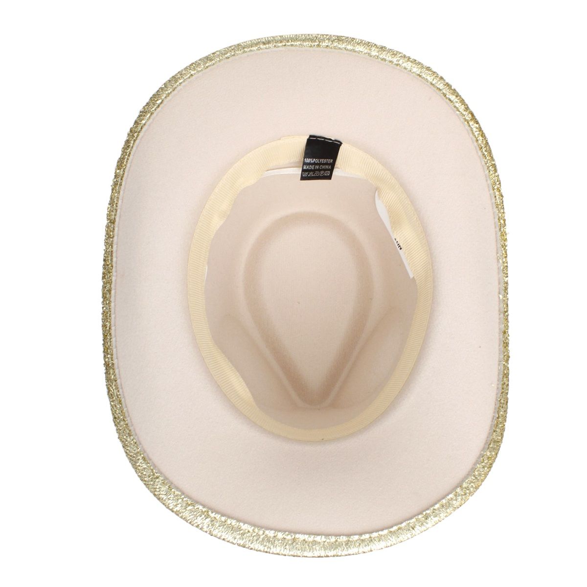 Cowboy Hat Gold Metallic Glittering Fashion Hat - Cowgirltops.com