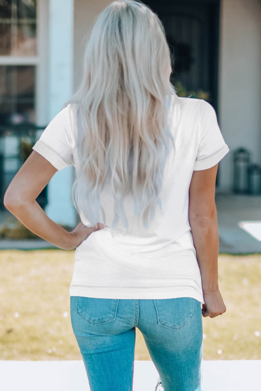 Cowboy Hat Graphic Round Neck Tee - Cowgirltops.com