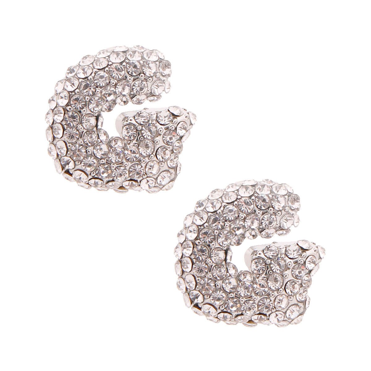 G Rhinestone Silver Studs - Cowgirltops.com