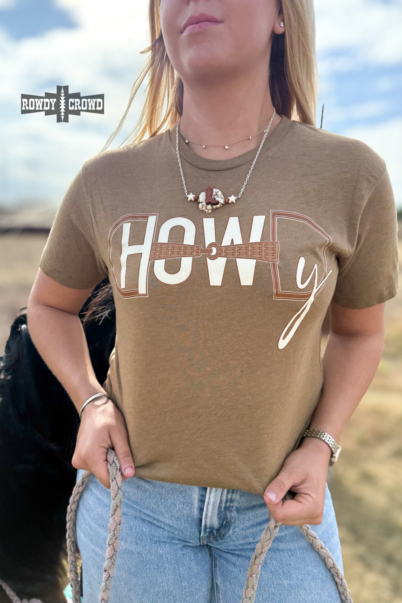 Howdy Bit Tee - Cowgirltops.com