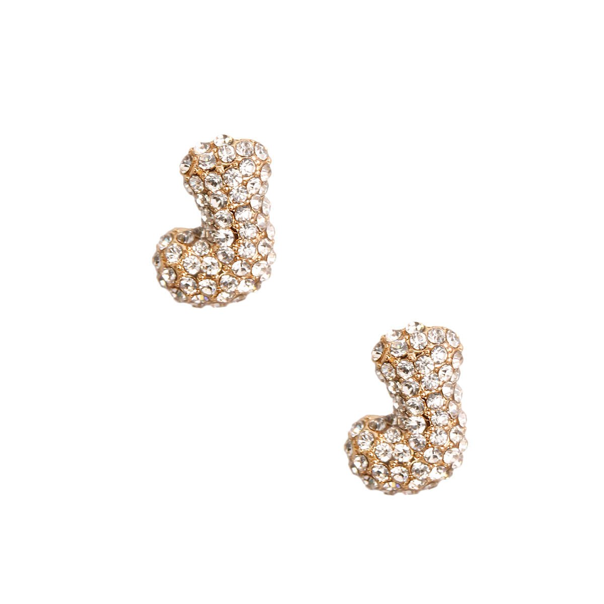 J Initial Rhinestone Studs - Cowgirltops.com