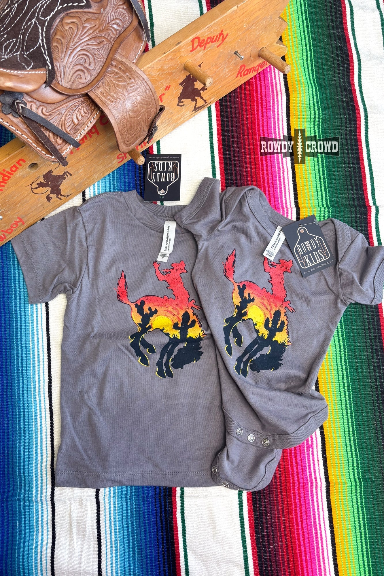 KIDS Bowie Bronc Onesie - Cowgirltops.com