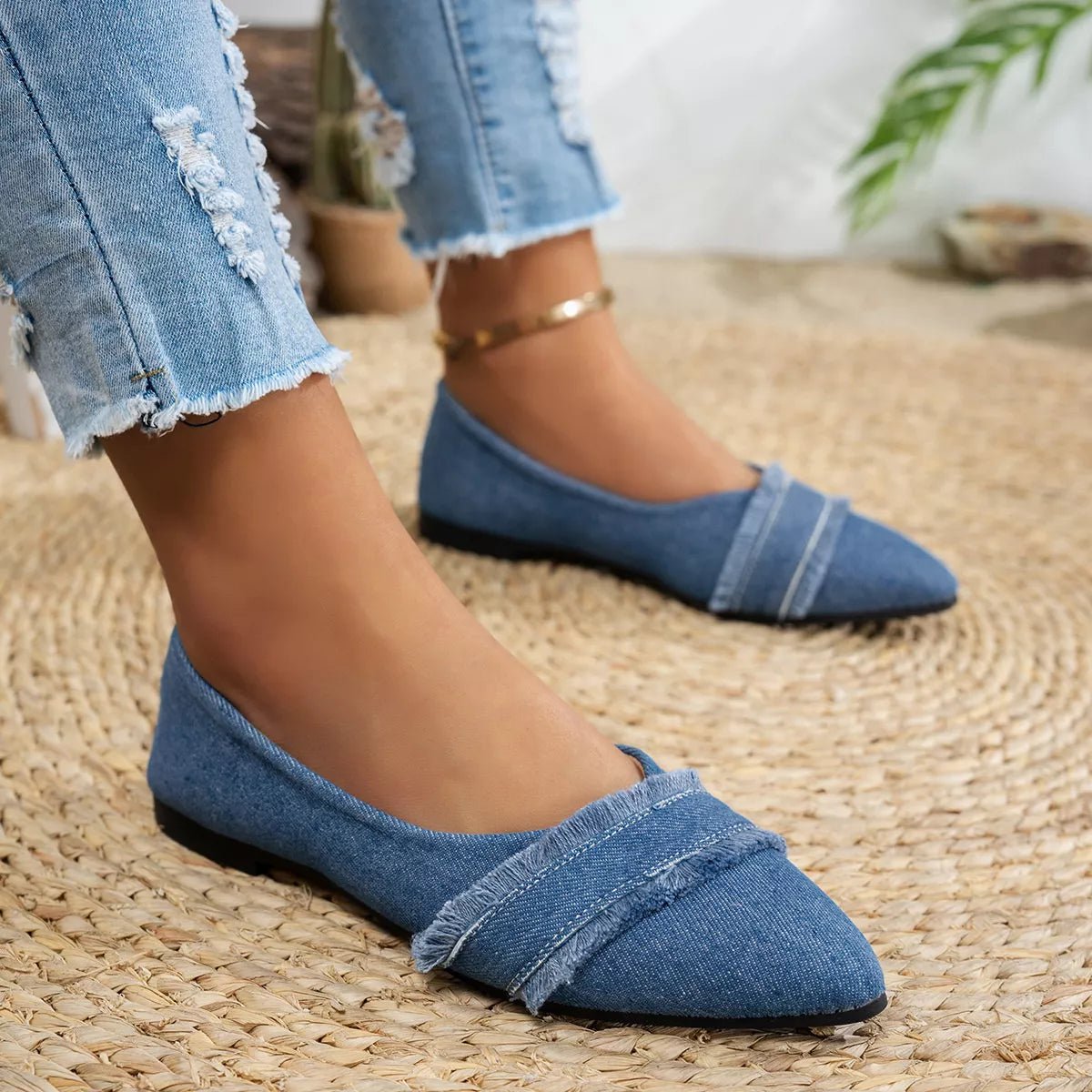 Point Toe Flats Slip - Ons - Cowgirltops.com