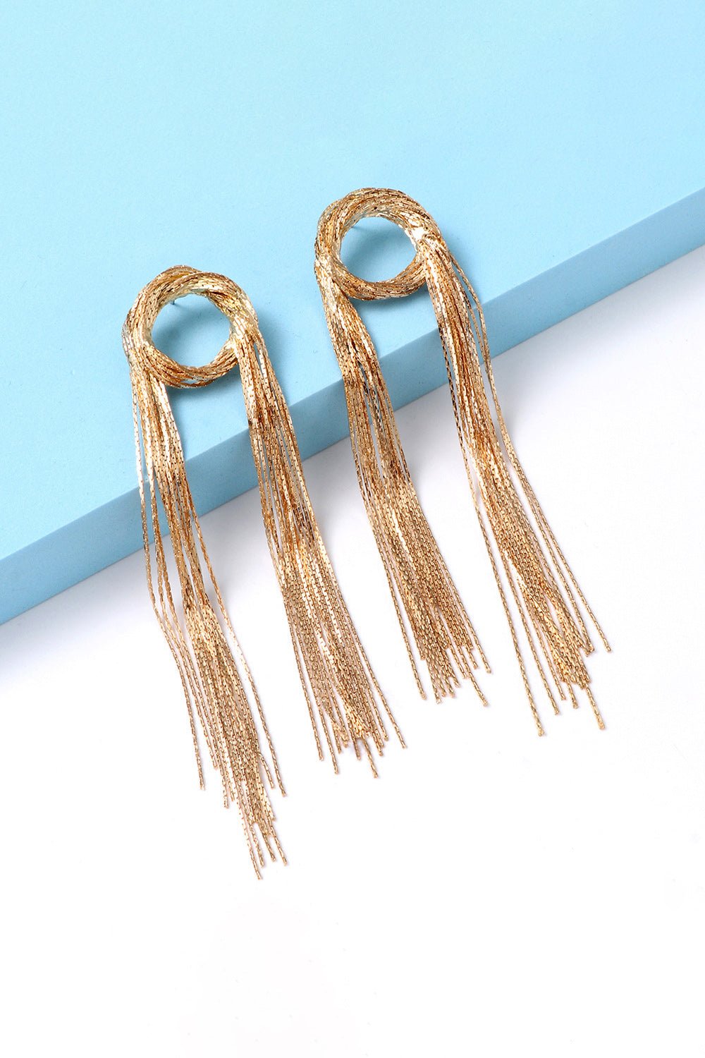 Round Shape Fringed Copper Earrings - Cowgirltops.com