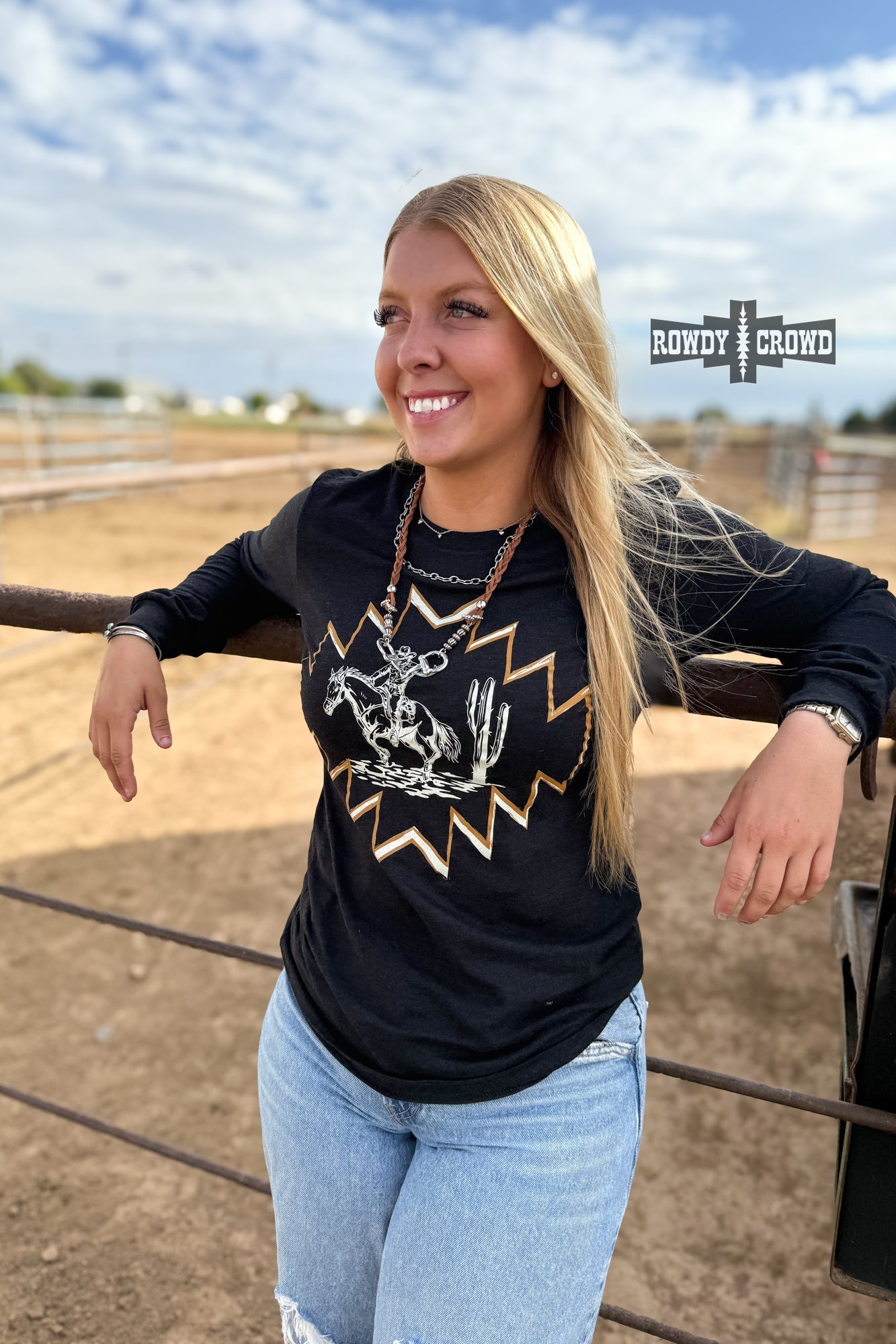 Saguaro Drifter Long Sleeve - Cowgirltops.com