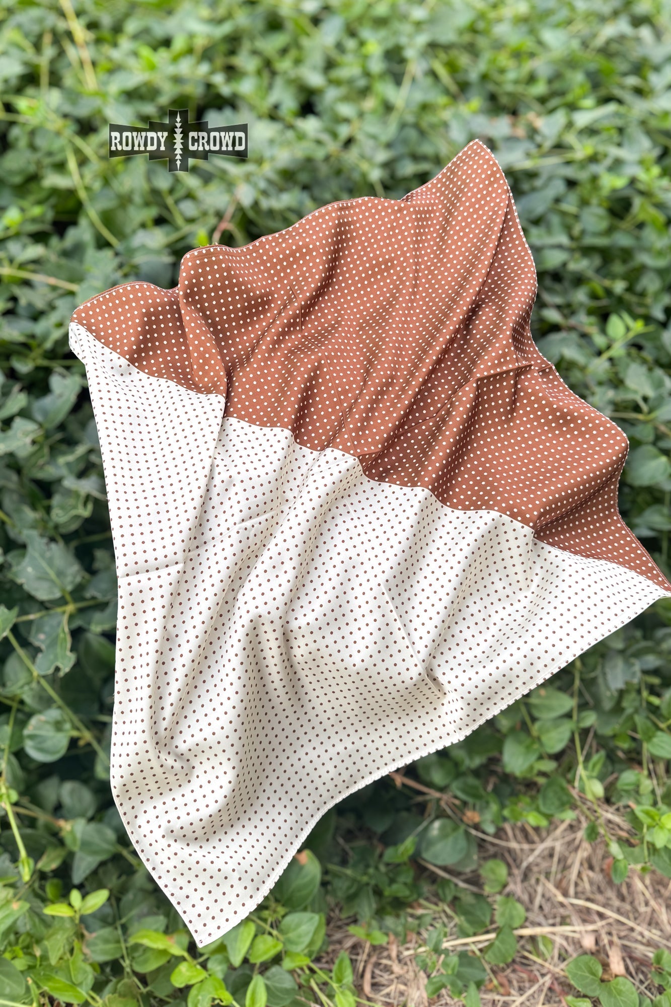 SMALL Polka Dot Coffee Wild Rag - Cowgirltops.com