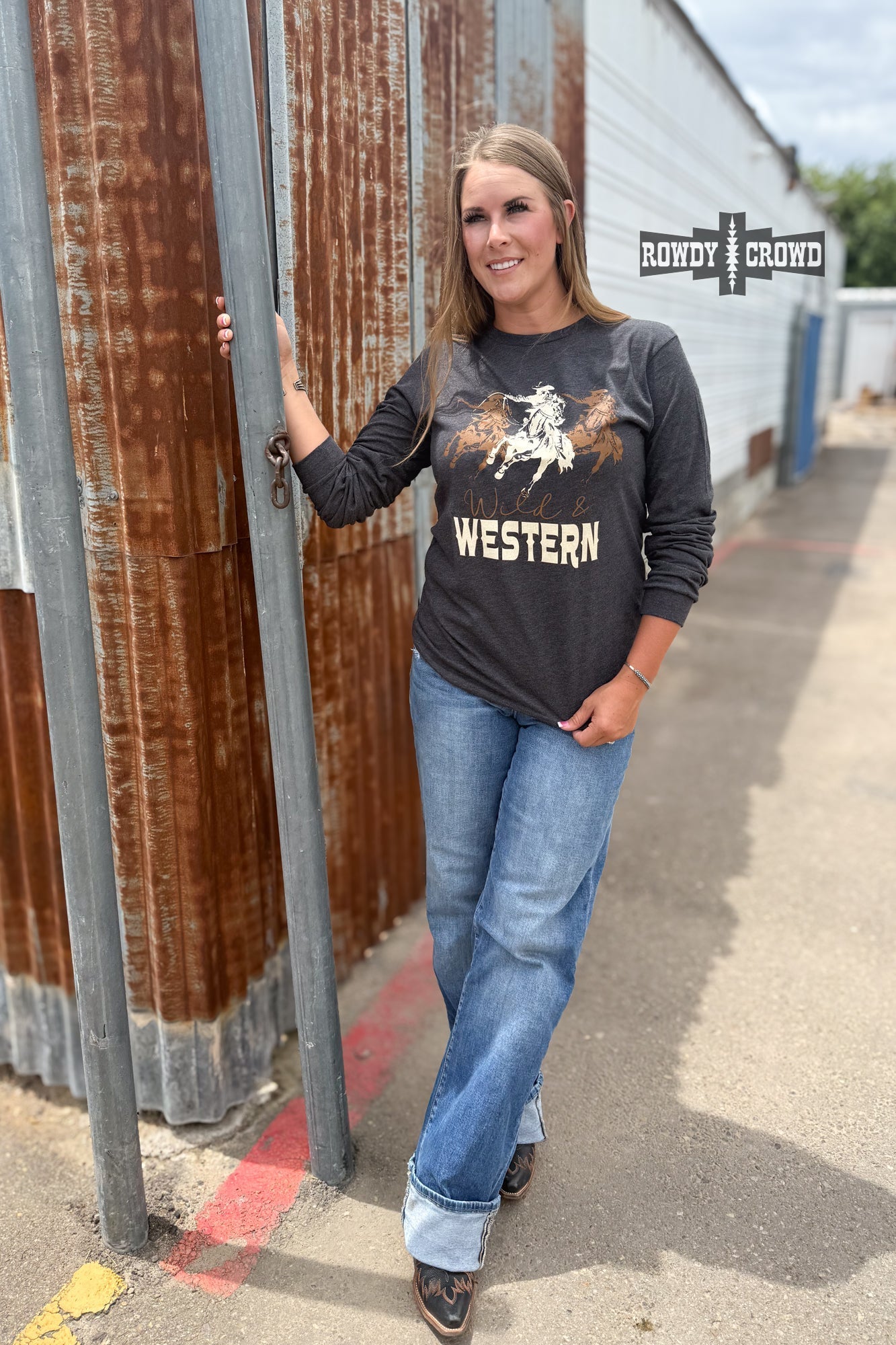 Wild & Western Long Sleeve - Cowgirltops.com