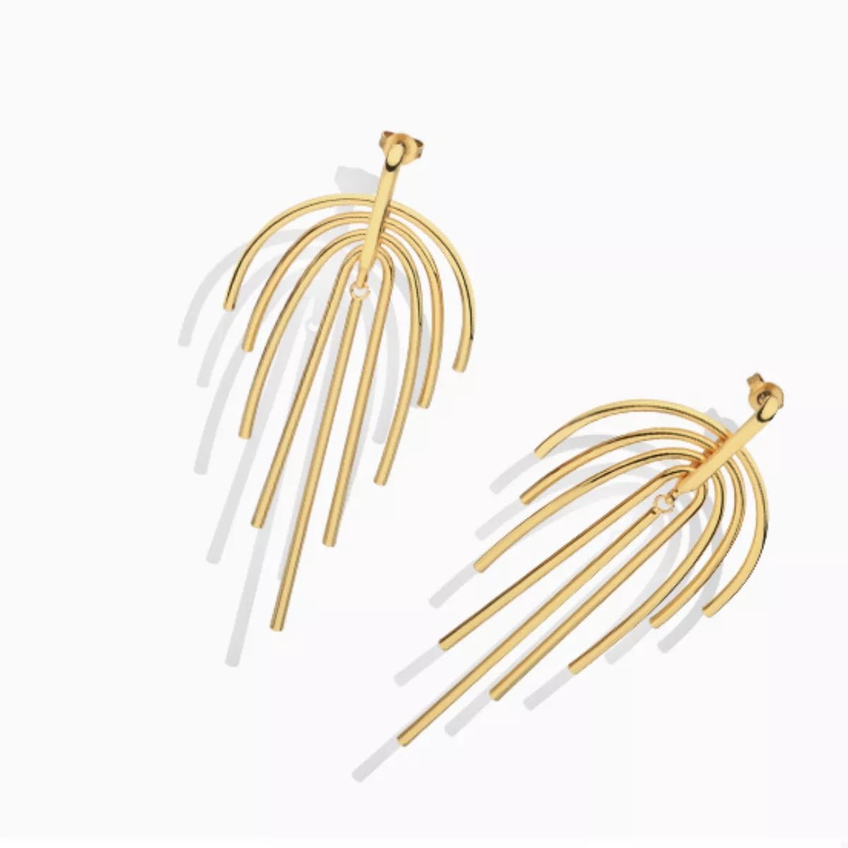 18K Gold - Plated Geometric Earrings - Cowgirltops.com