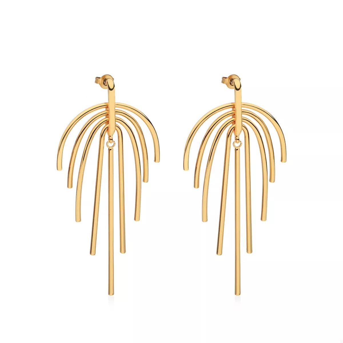18K Gold - Plated Geometric Earrings - Cowgirltops.com