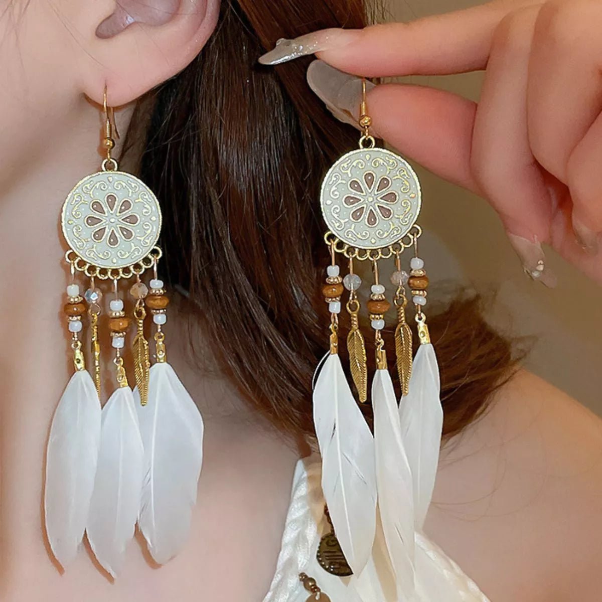 18K Gold - Plated Stainless Steel Dangle Earrings - Cowgirltops.com