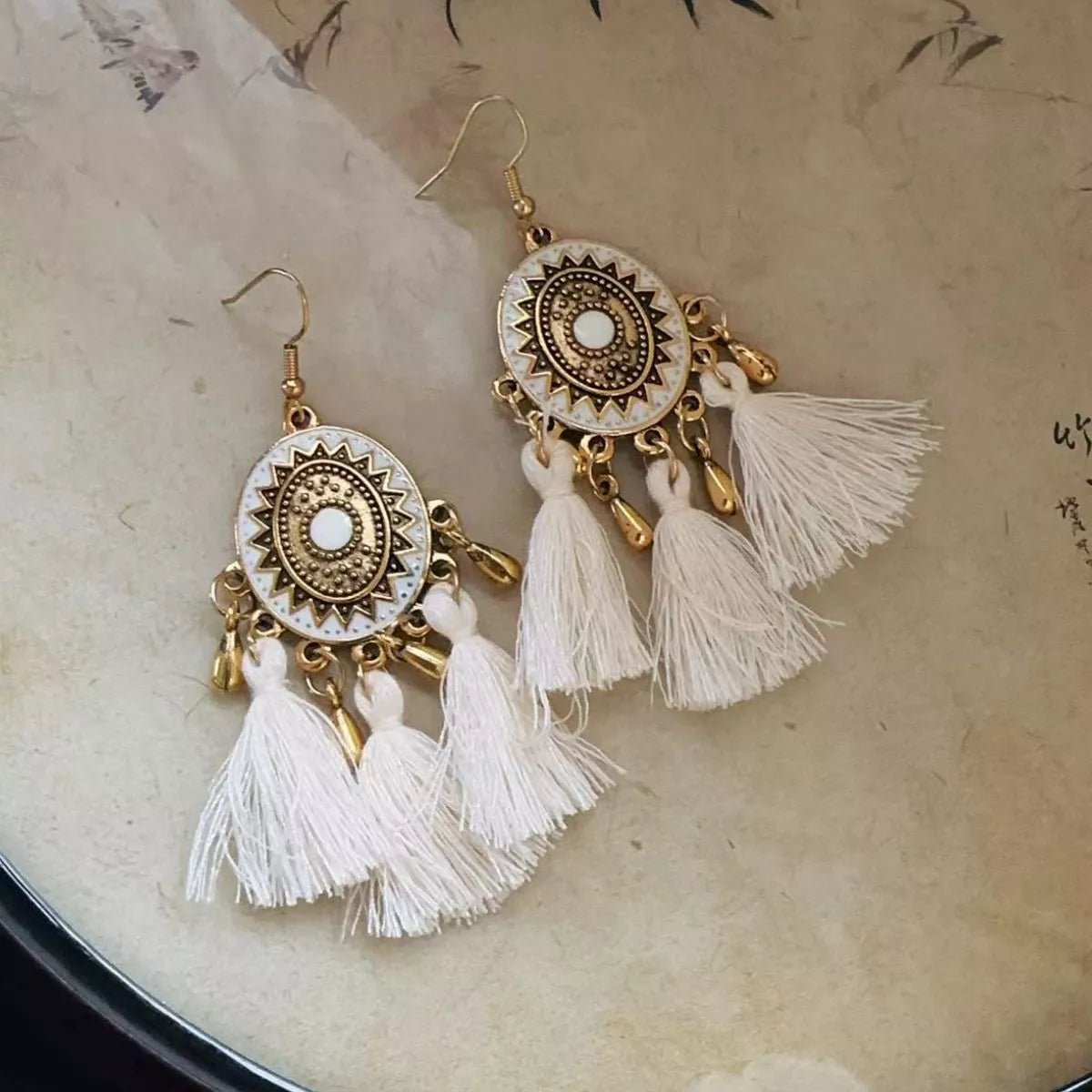 18K Gold - Plated Stainless Steel Dangle Earrings - Cowgirltops.com
