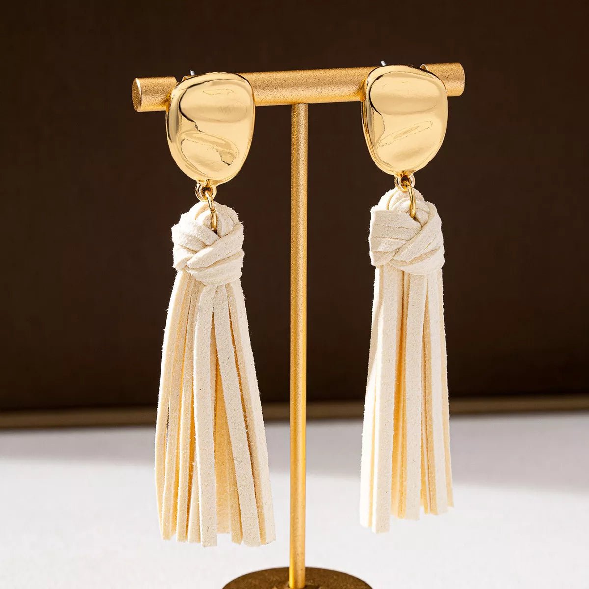 18K Gold - Plated Tassel Earrings - Cowgirltops.com