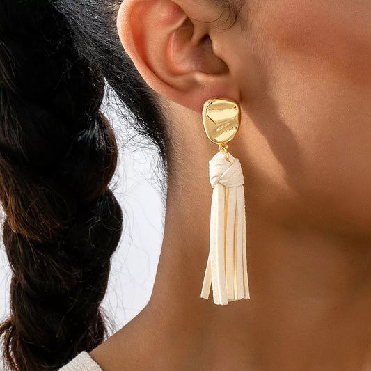 18K Gold - Plated Tassel Earrings - Cowgirltops.com
