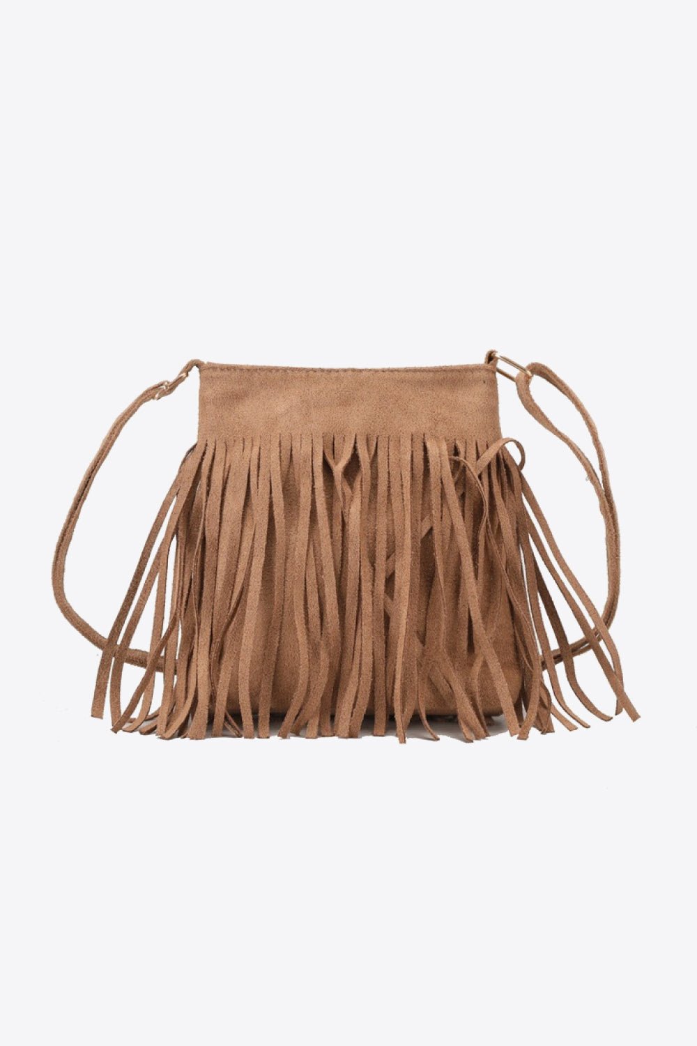 Adored PU Leather Crossbody Bag with Fringe - Cowgirltops.com