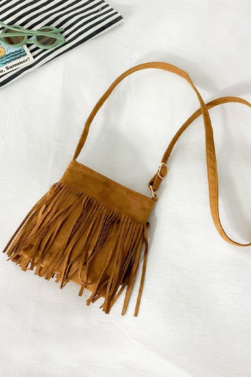 Adored PU Leather Crossbody Bag with Fringe - Cowgirltops.com