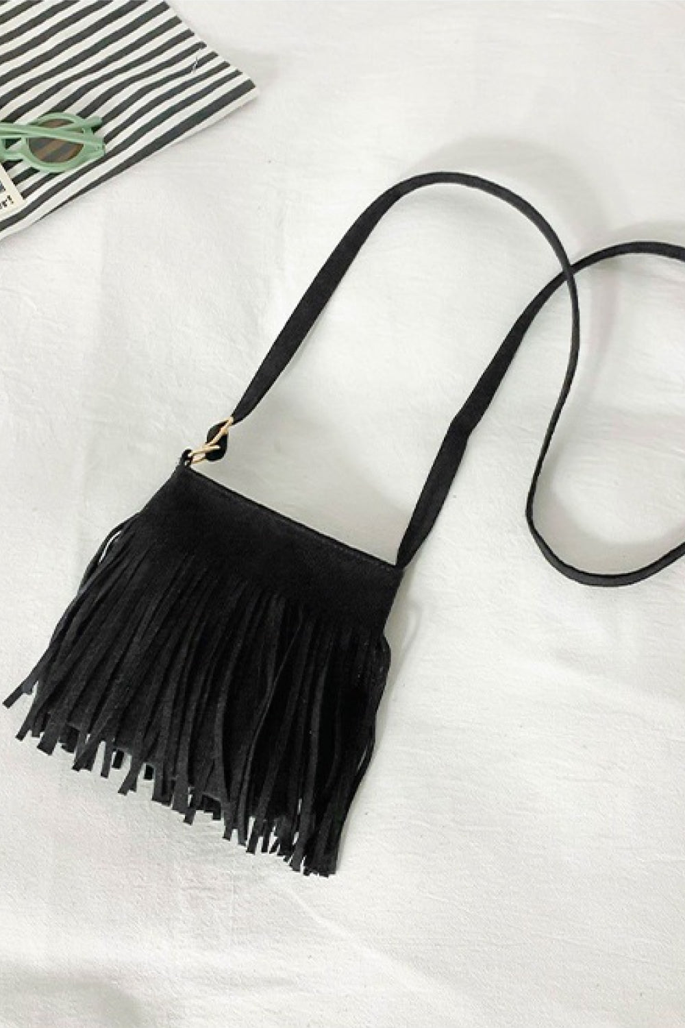 Adored PU Leather Crossbody Bag with Fringe - Cowgirltops.com