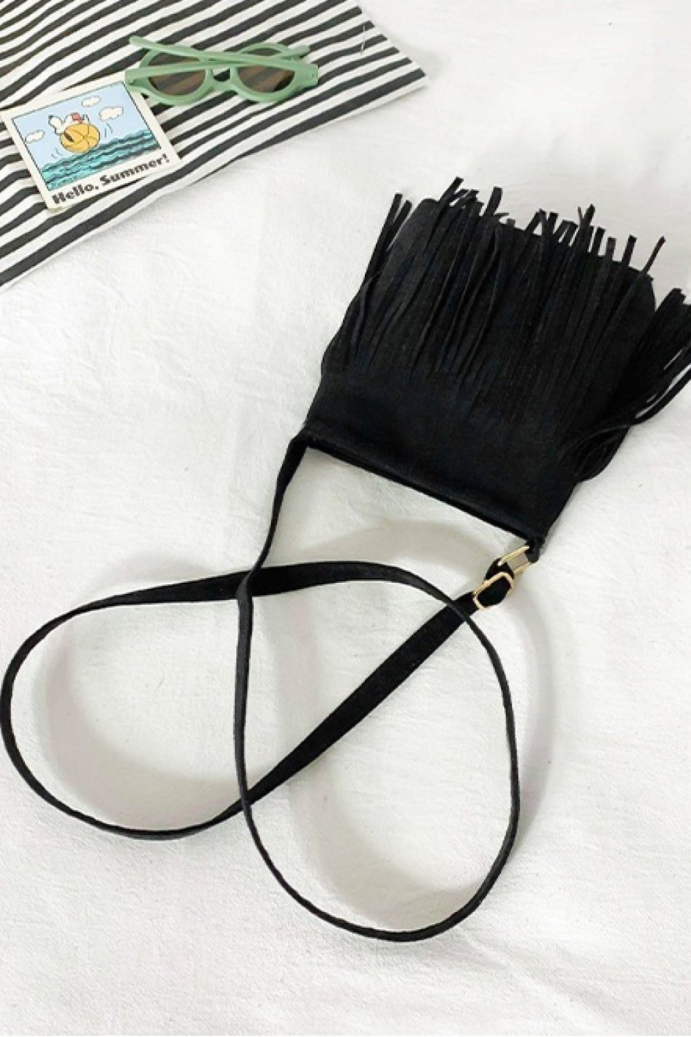 Adored PU Leather Crossbody Bag with Fringe - Cowgirltops.com