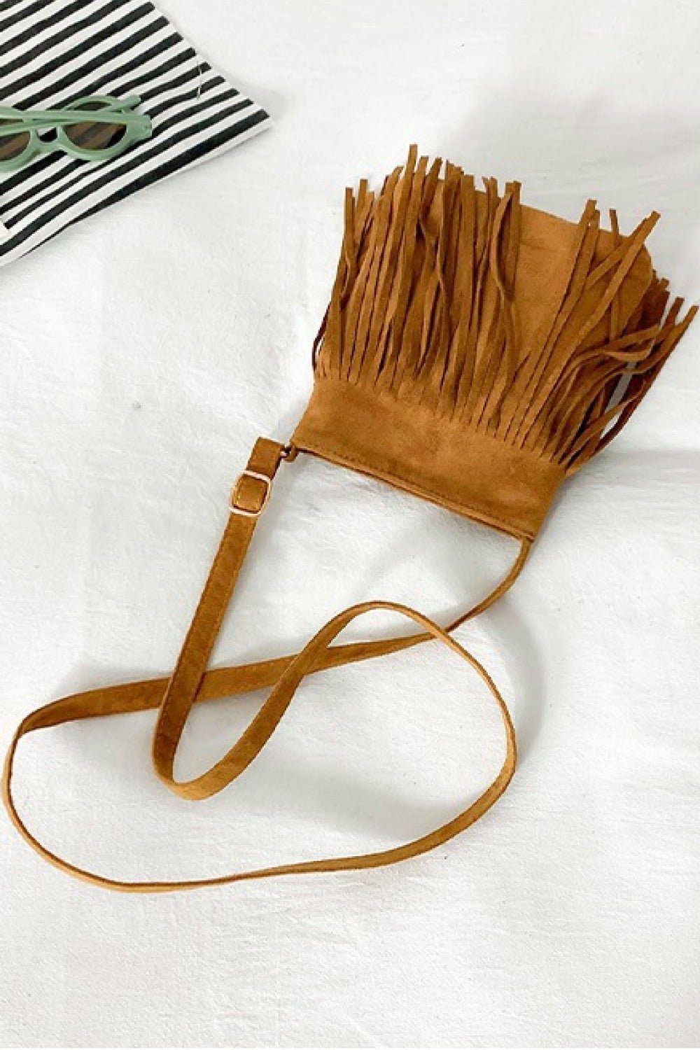 Adored PU Leather Crossbody Bag with Fringe - Cowgirltops.com