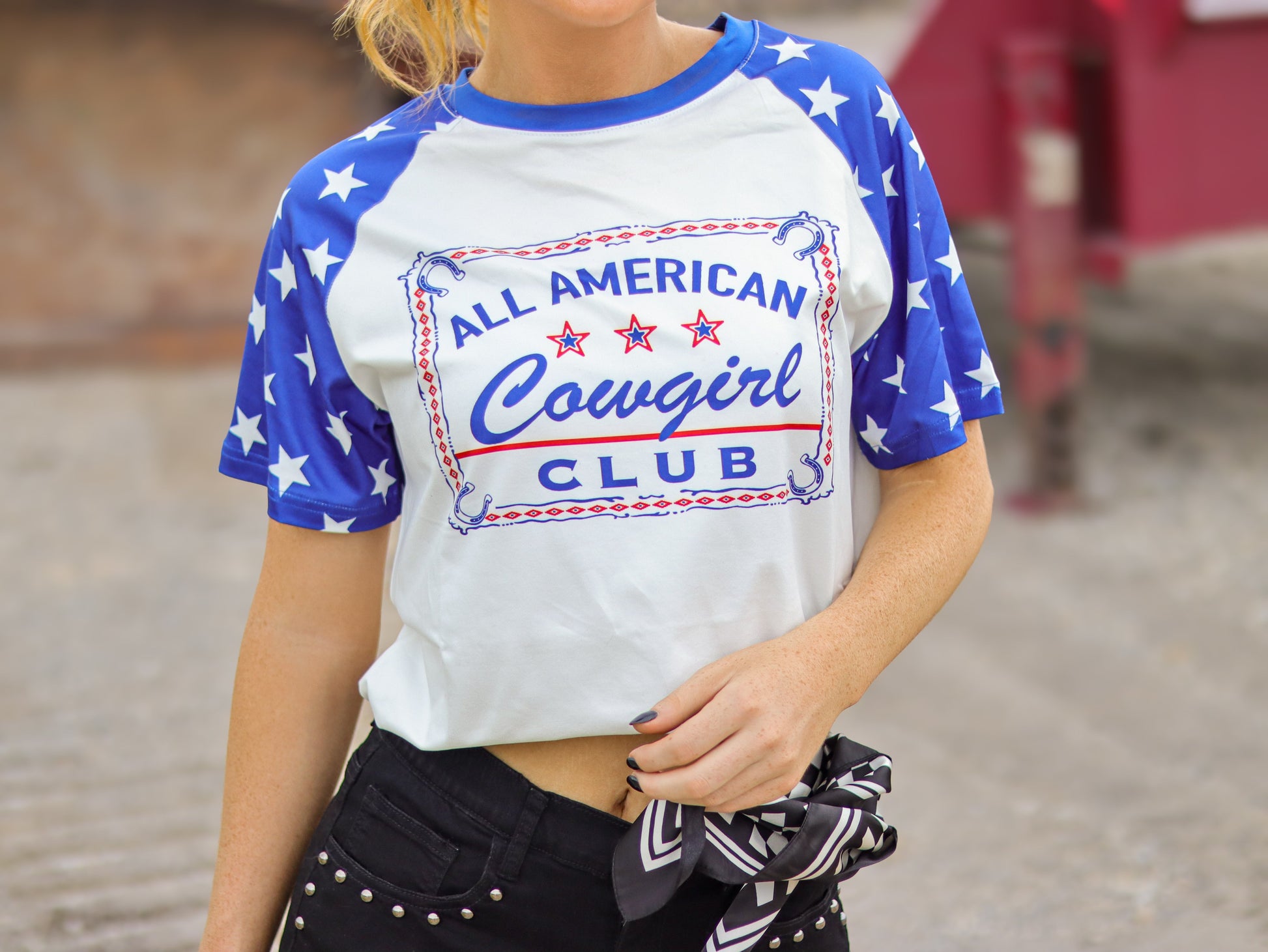 All American Cowgirl Tee - Cowgirltops.com