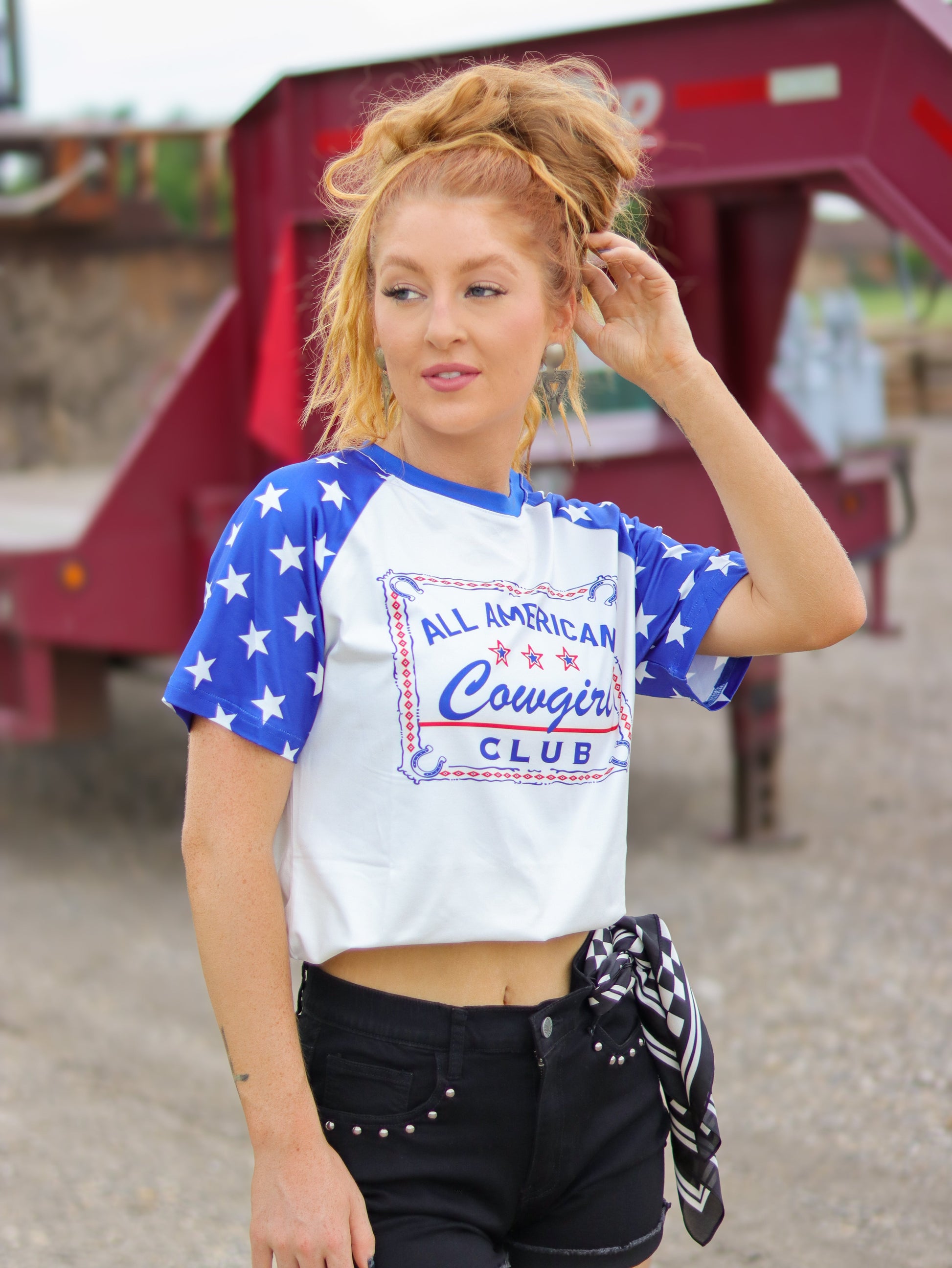 All American Cowgirl Tee - Cowgirltops.com