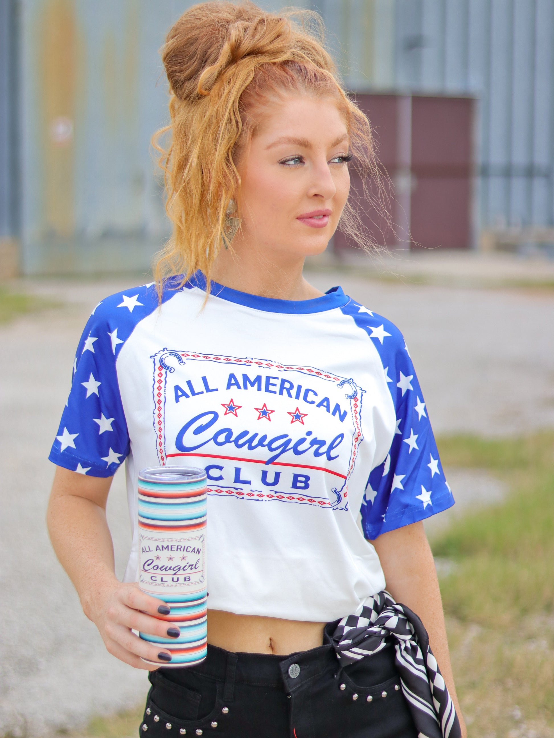 Americana Cowgirl Tumbler - Cowgirltops.com