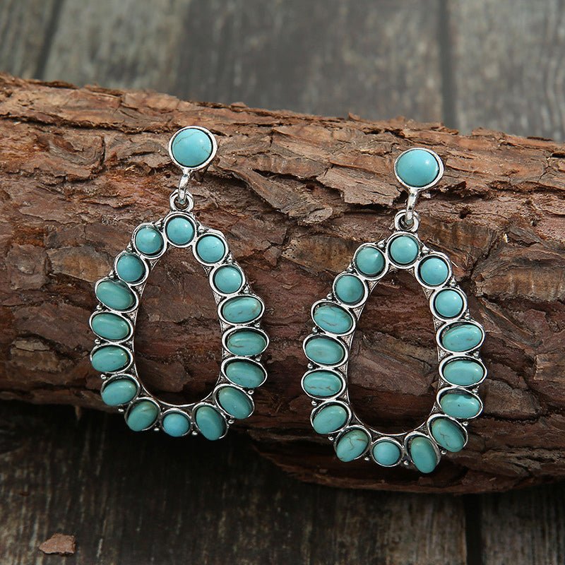 Artificial Turquoise Earrings - Cowgirltops.com