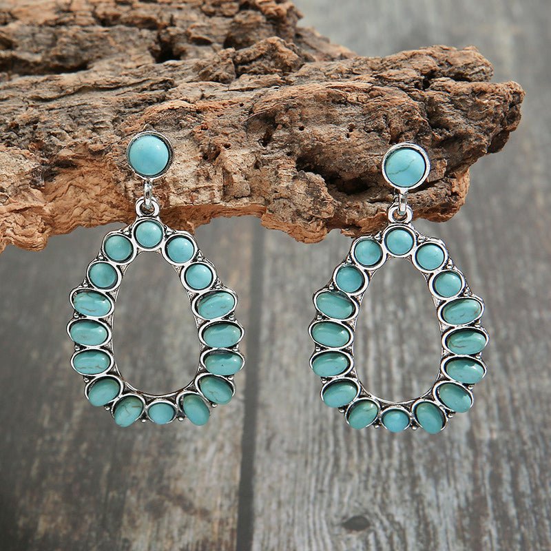 Artificial Turquoise Earrings - Cowgirltops.com