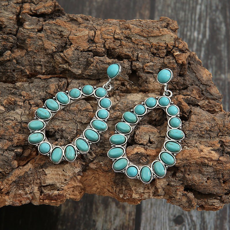 Artificial Turquoise Earrings - Cowgirltops.com