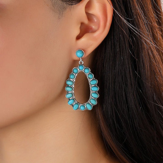 Artificial Turquoise Earrings - Cowgirltops.com