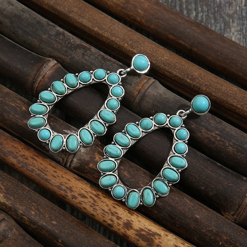 Artificial Turquoise Earrings - Cowgirltops.com