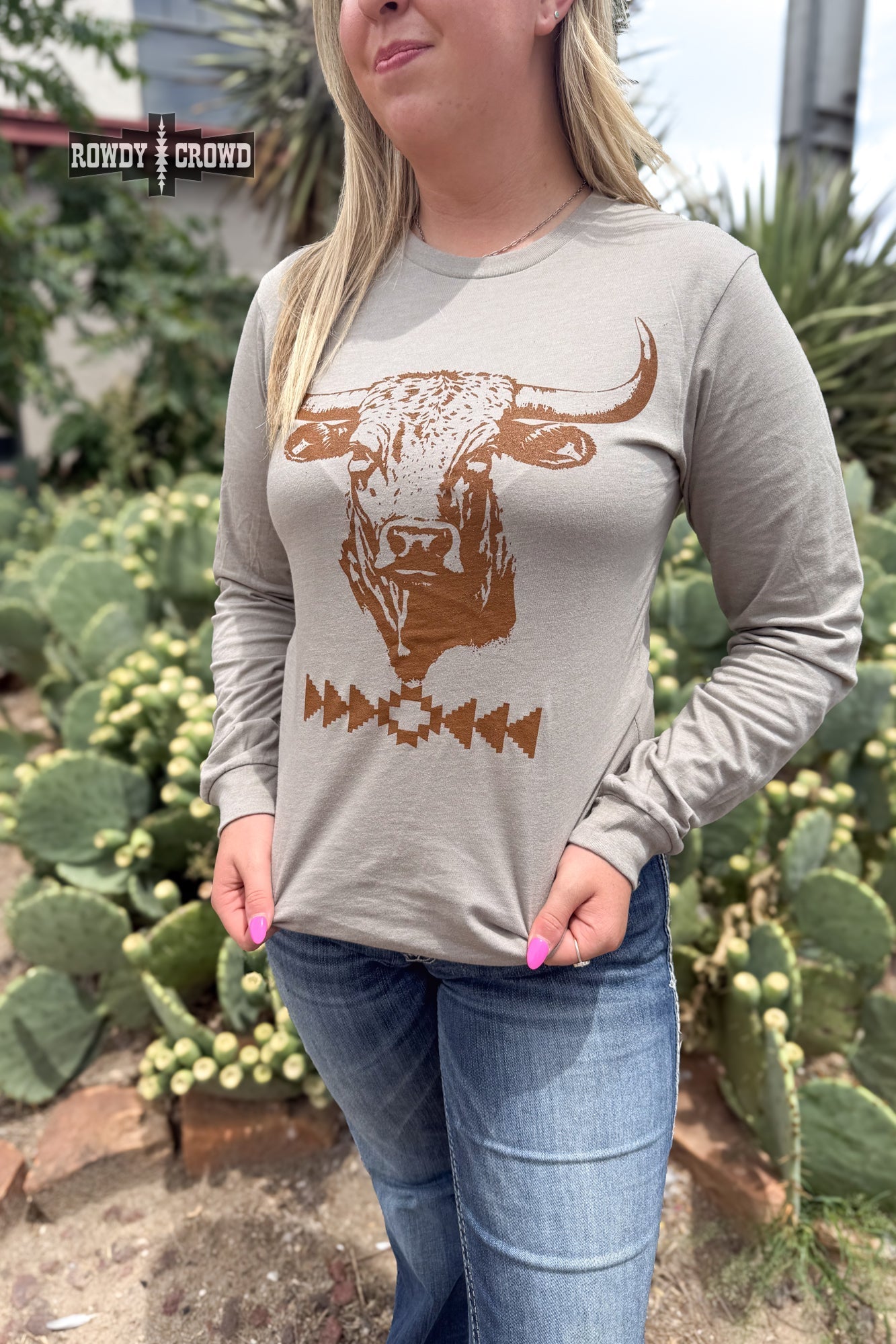 Bandero Bull Long Sleeve - Cowgirltops.com