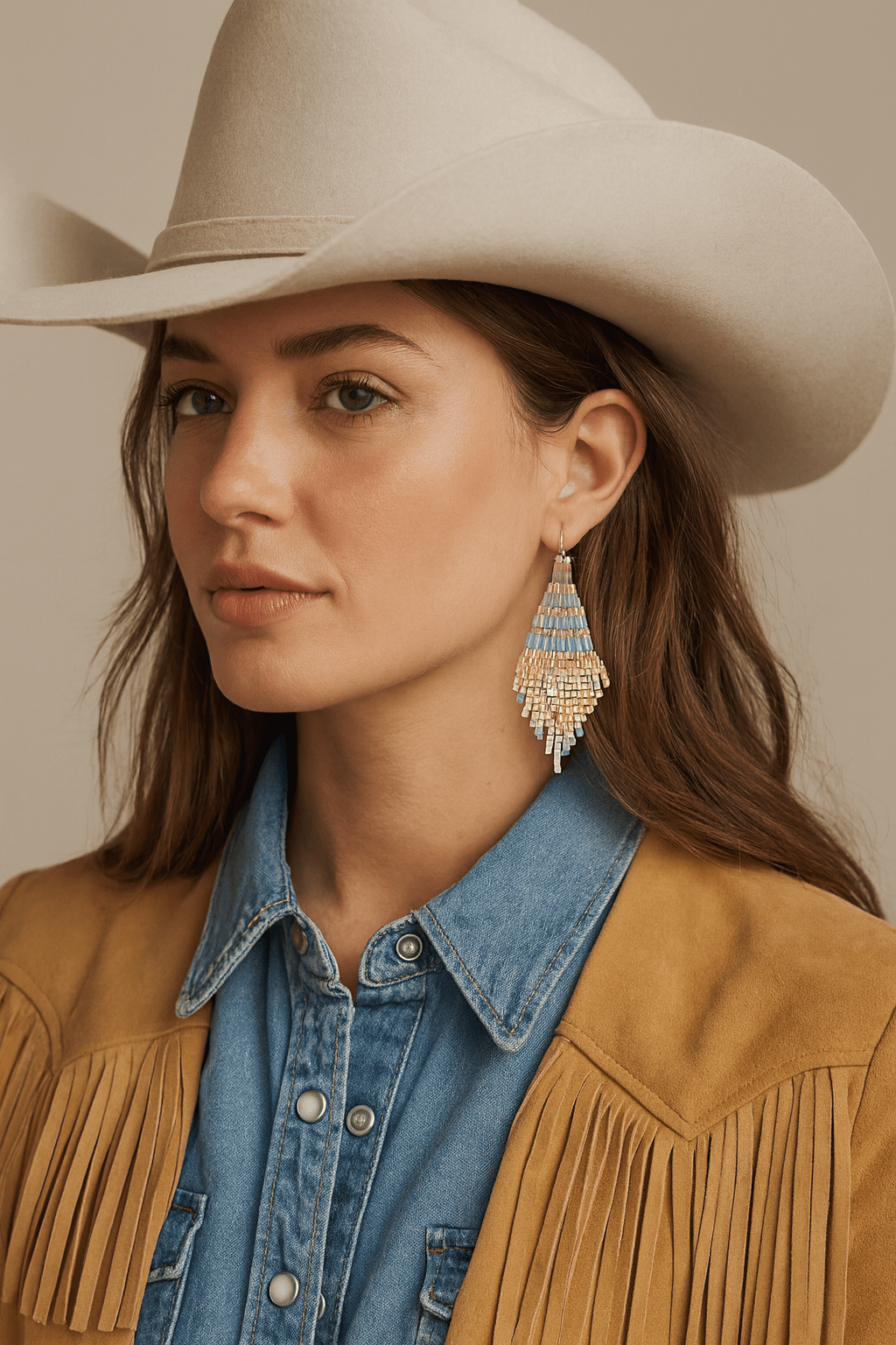 Beaded Tassle Dangle Earrings - Cowgirltops.com