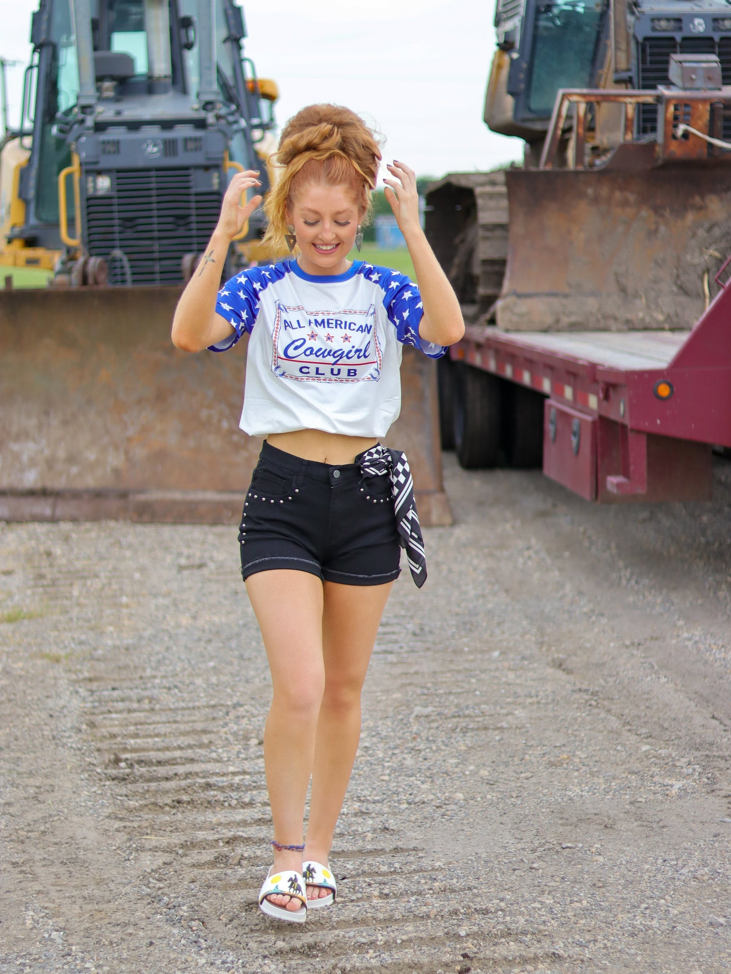 BLACK - Shenandoah Stud Shorts - Cowgirltops.com