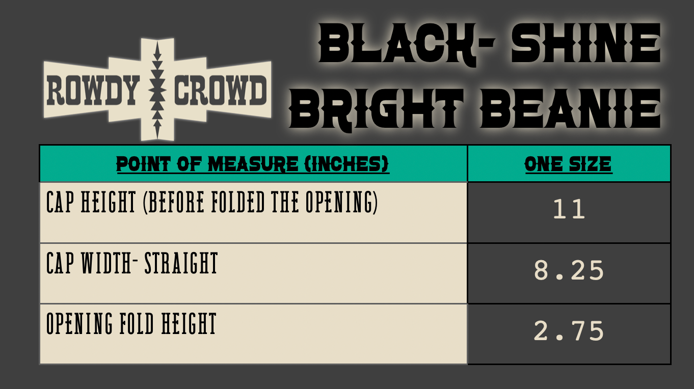 BLACK - Shine Bright Beanie - Cowgirltops.com