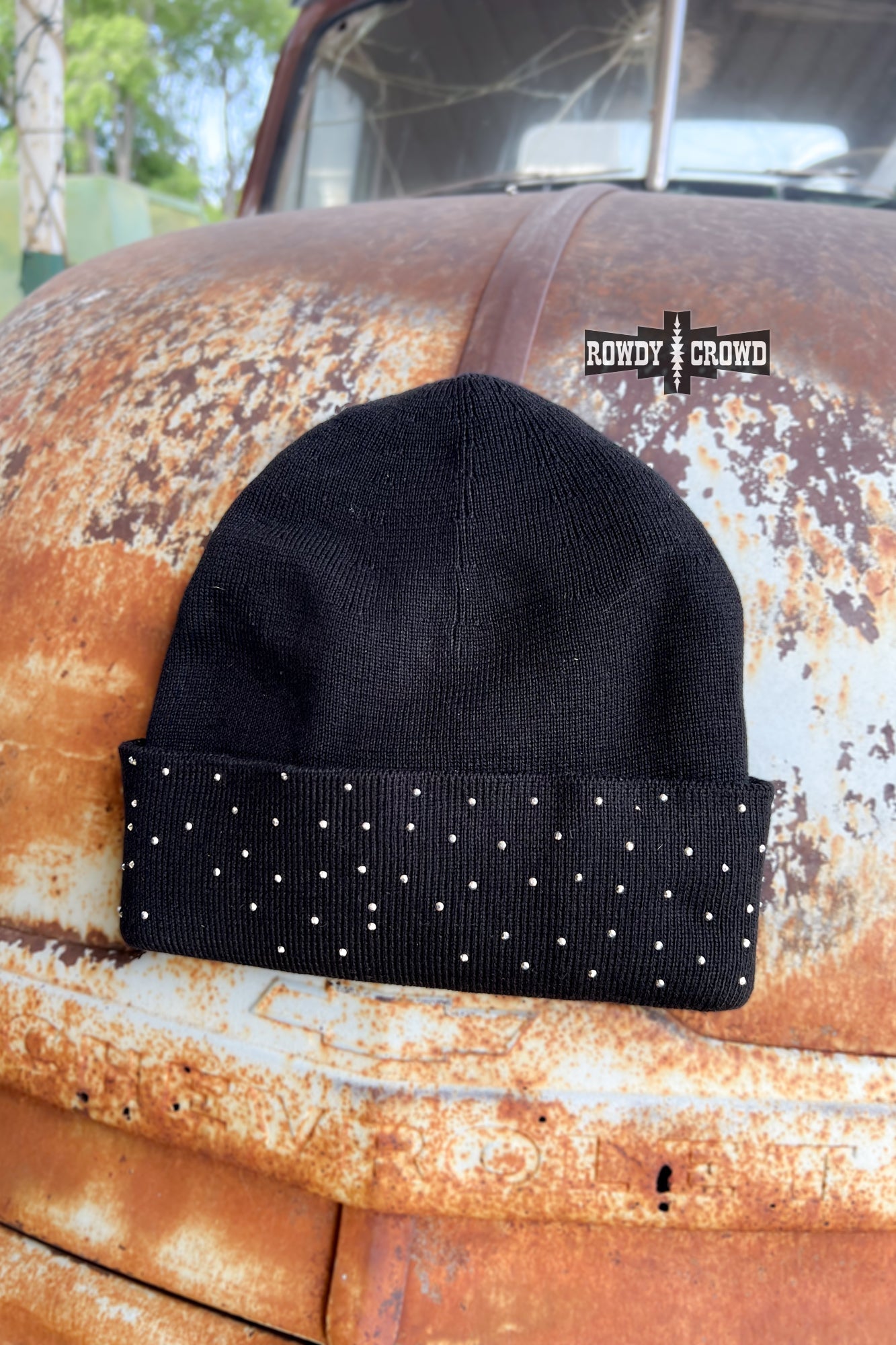 BLACK - Shine Bright Beanie - Cowgirltops.com