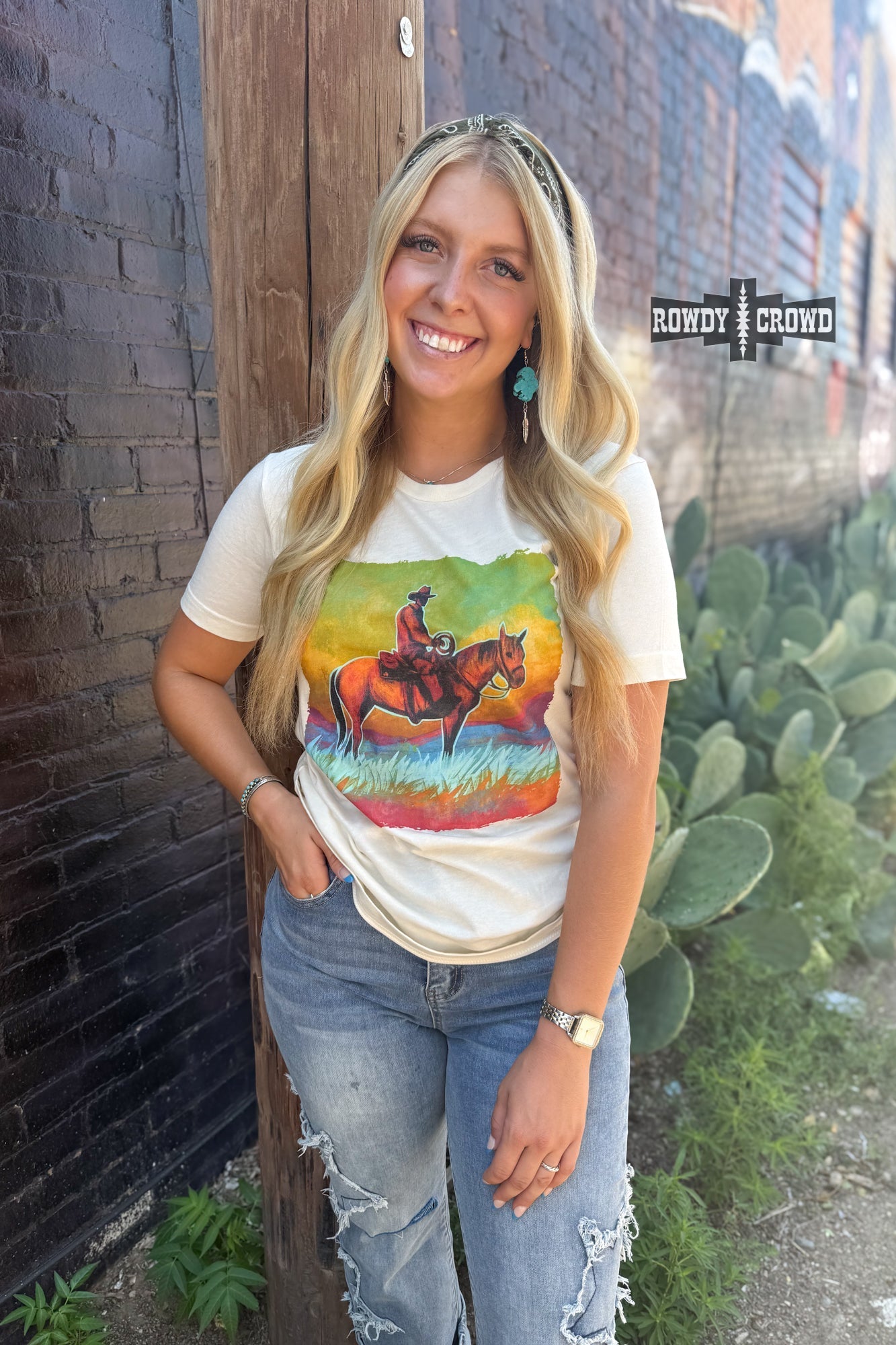 Blazin' Trails Tee - Cowgirltops.com