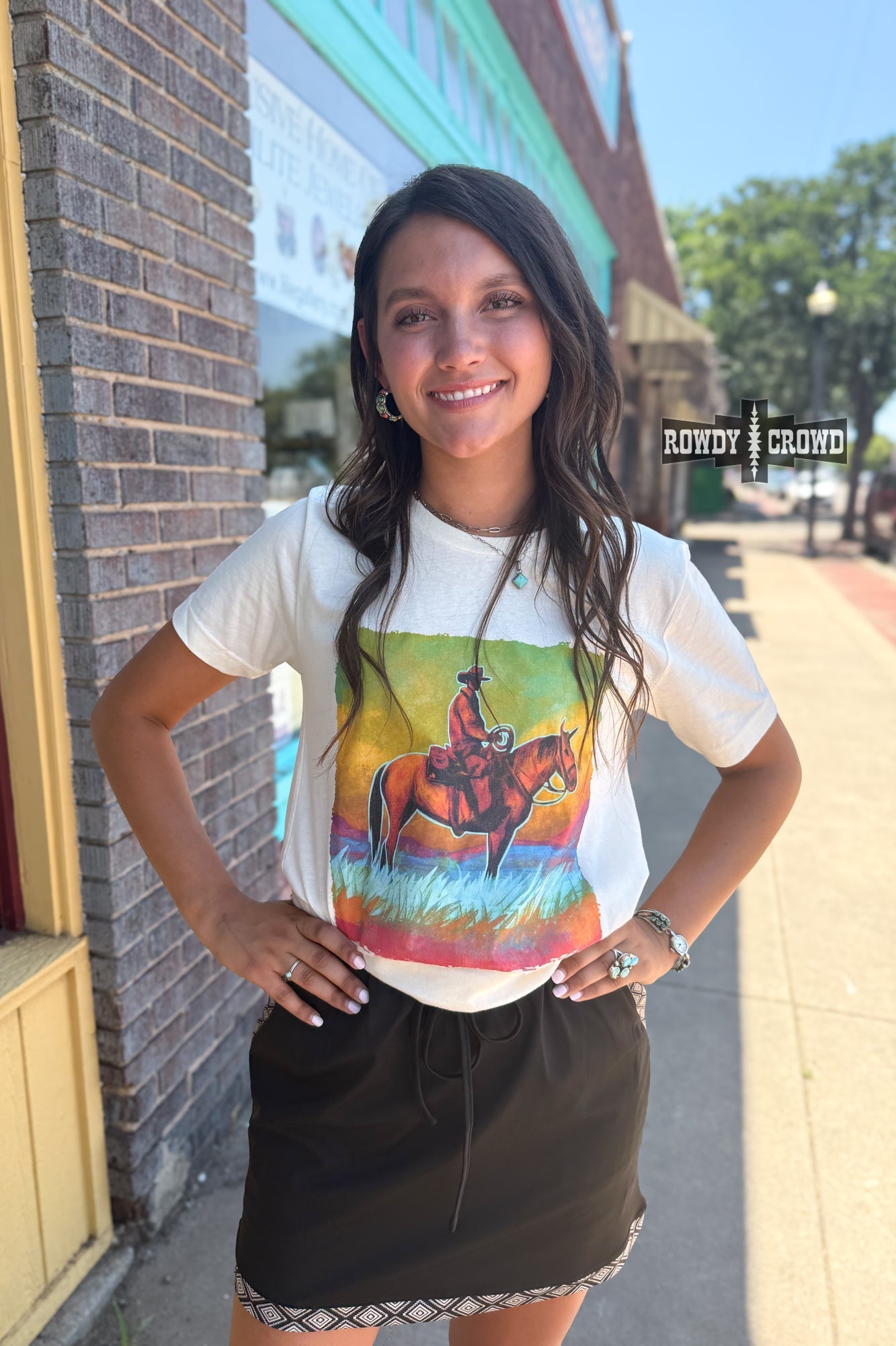 Blazin' Trails Tee - Cowgirltops.com