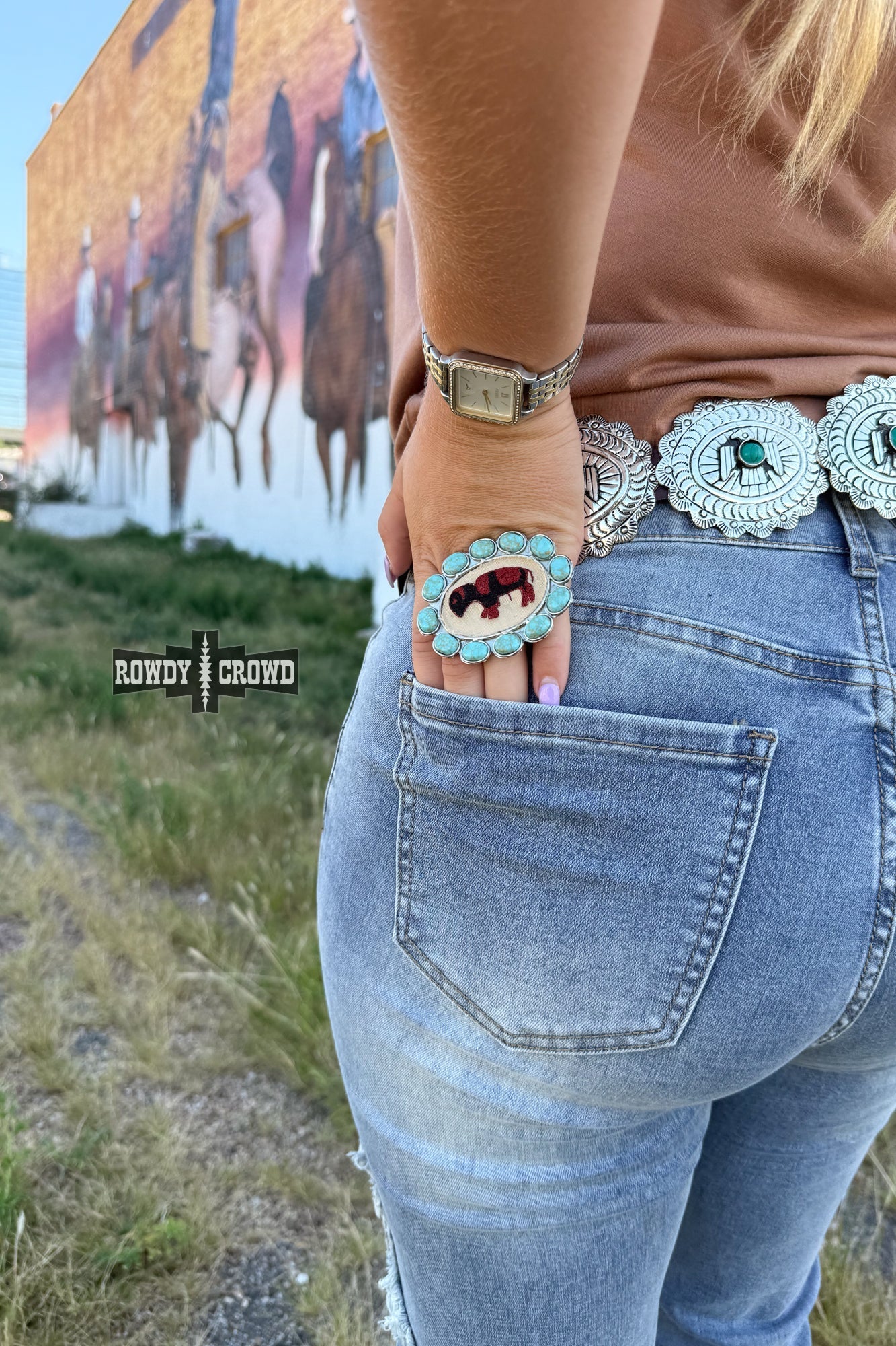 Blazing Buffalo Scarf Slide - Cowgirltops.com