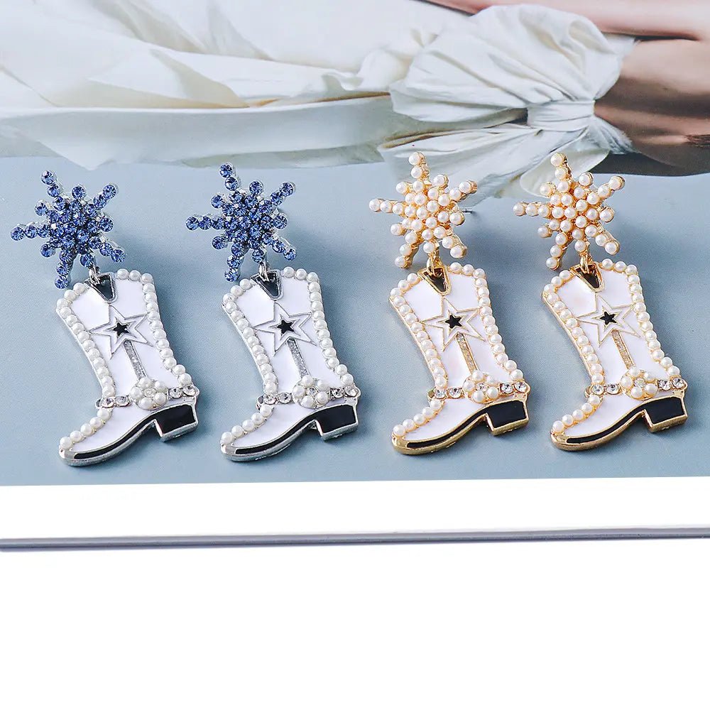 Boot Alloy Dangle Earrings - Cowgirltops.com
