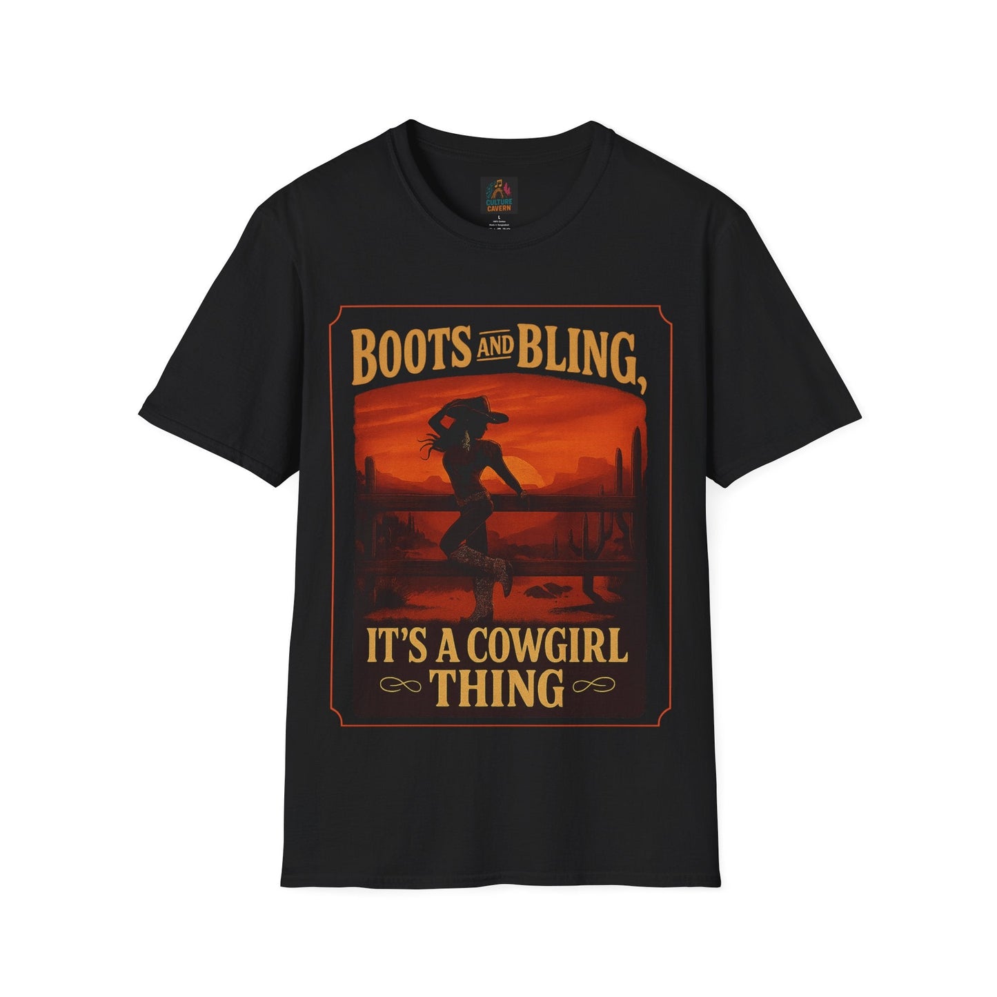 Boots and Bling, Its a Cowgirl Thing T-shirt - Cowgirltops.com