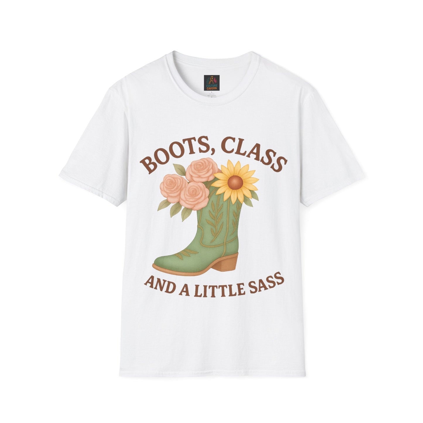 Boots, Class, and a Little Sass Women’s T-shirt - Cowgirltops.com