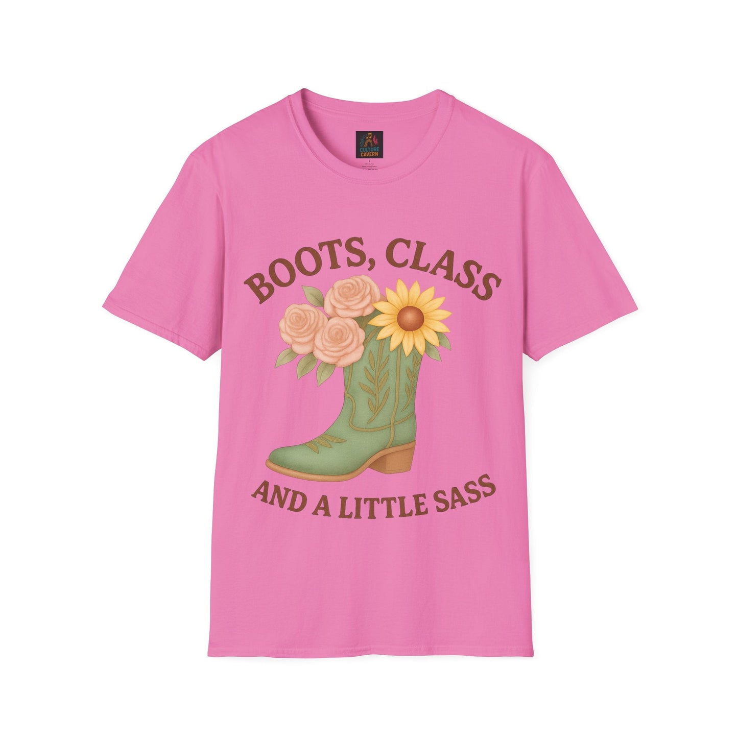 Boots, Class, and a Little Sass Women’s T-shirt - Cowgirltops.com
