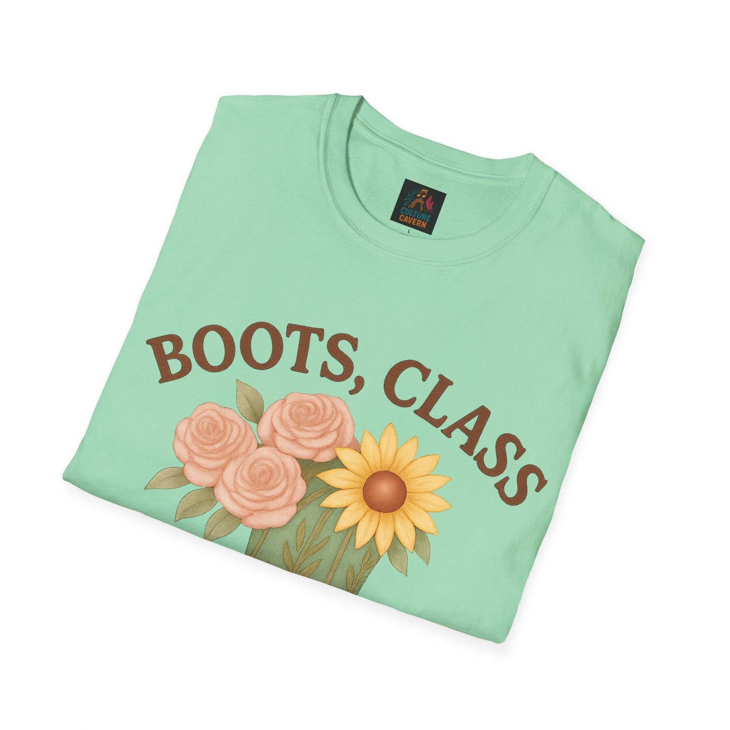 Boots, Class, and a Little Sass Women’s T-shirt - Cowgirltops.com