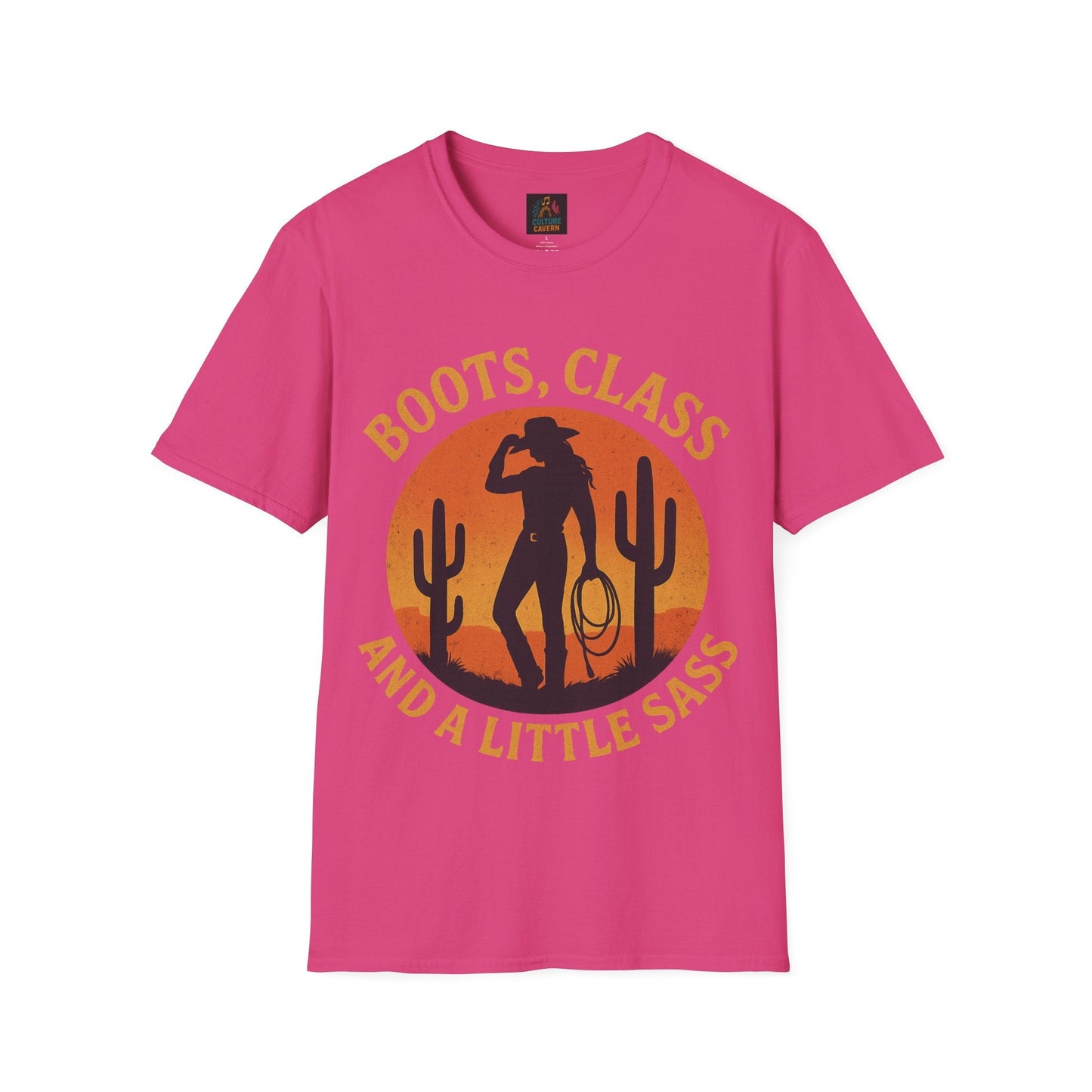 Boots, Class, and a Little Sass Womens Tee - Cowgirltops.com