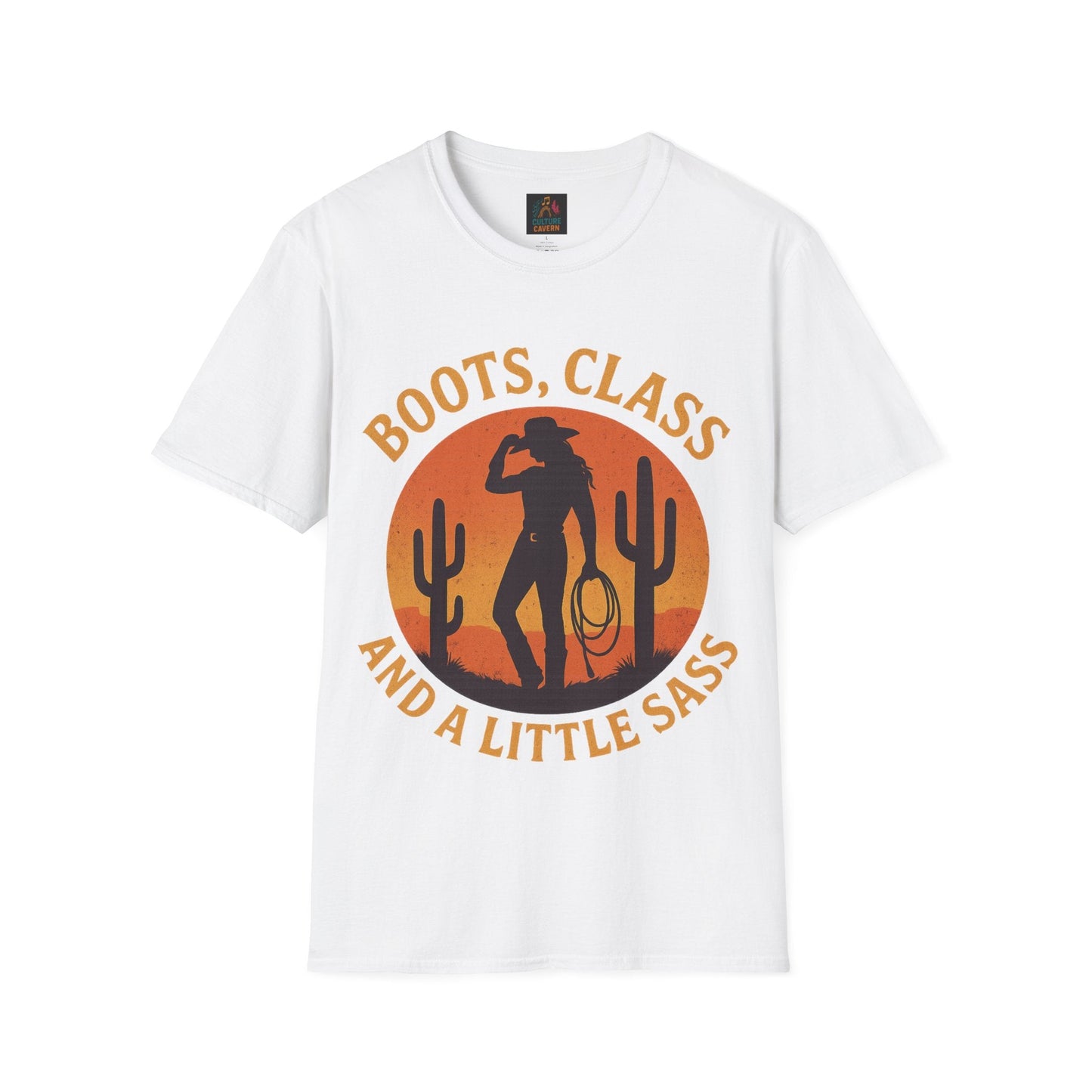 Boots, Class, and a Little Sass Womens Tee - Cowgirltops.com